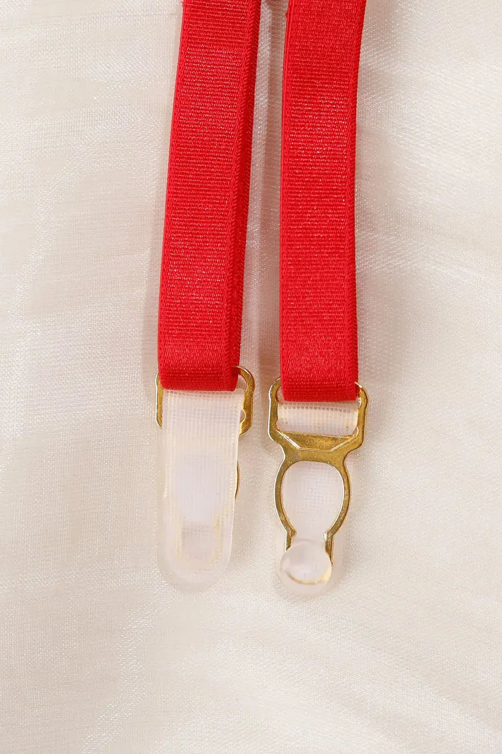 Crimson Flame bra underband hook closure design for secure fit.