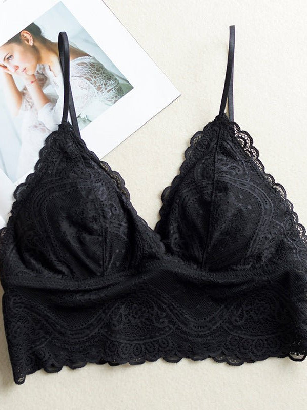 Lightweight Lace Bralette Triangle Cup Lingerie - gosundaymarket