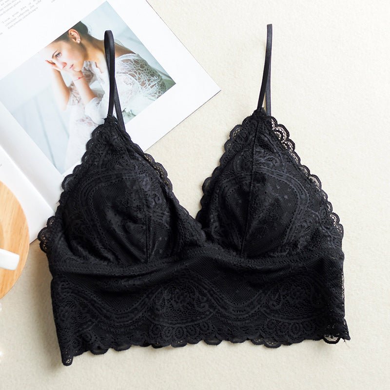 Lightweight Lace Bralette Triangle Cup Lingerie - gosundaymarket