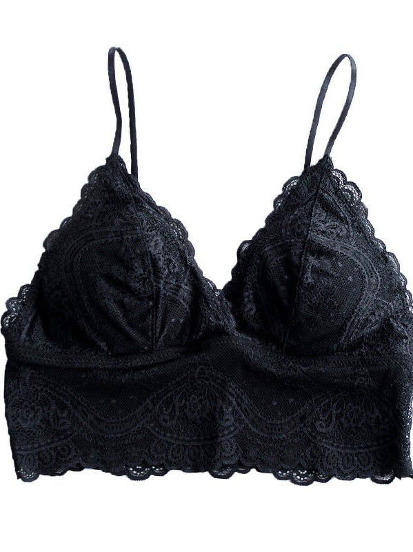 Lightweight Lace Bralette Triangle Cup Lingerie - gosundaymarket