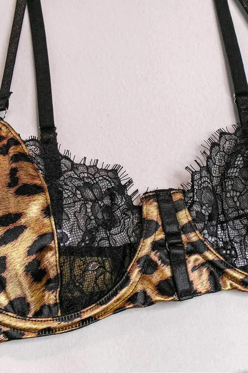 Close-up of sheer lace bra showing delicate floral texture