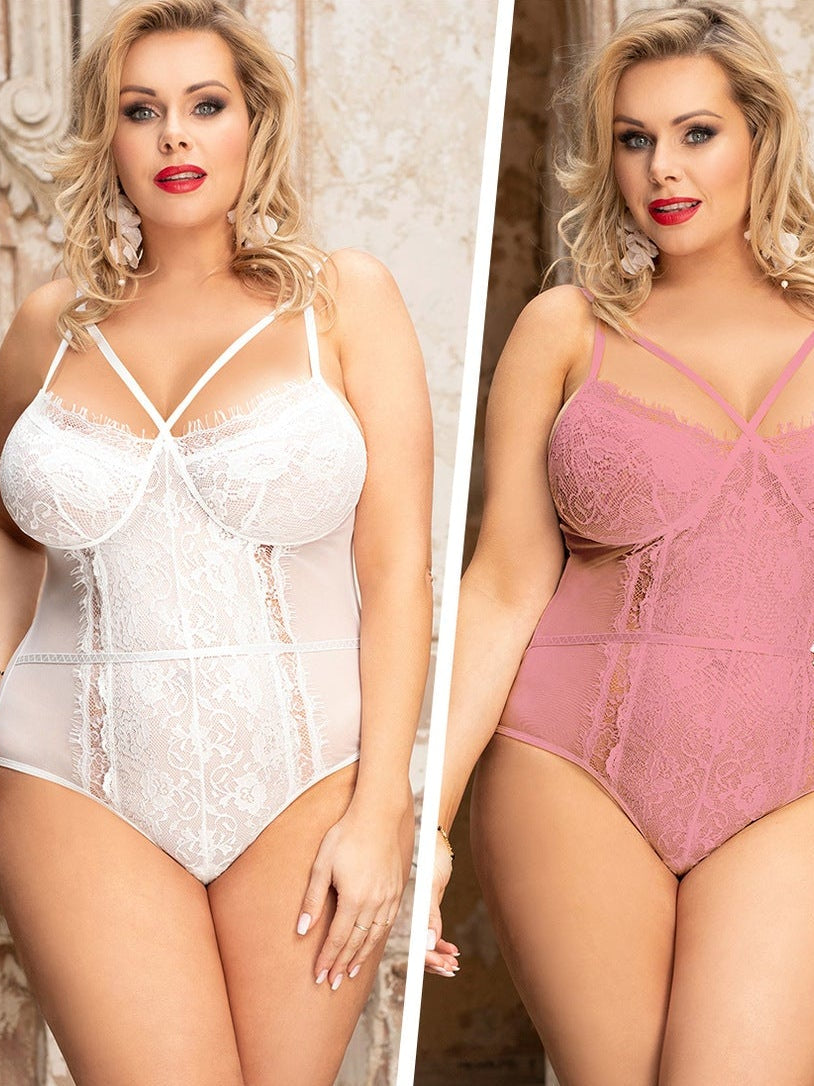 Voluptuous Lace Plus Size Sexy Bodysuit - gosundaymarket