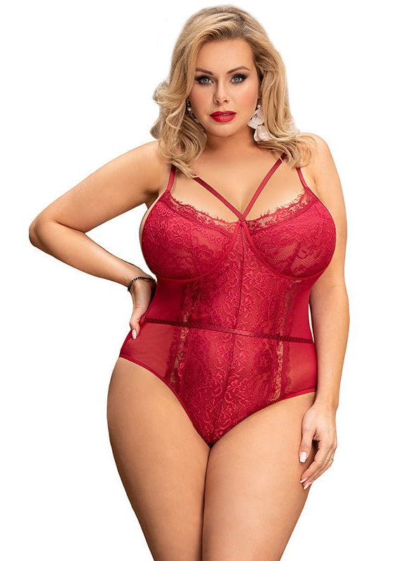 Voluptuous Lace Plus Size Sexy Bodysuit - gosundaymarket