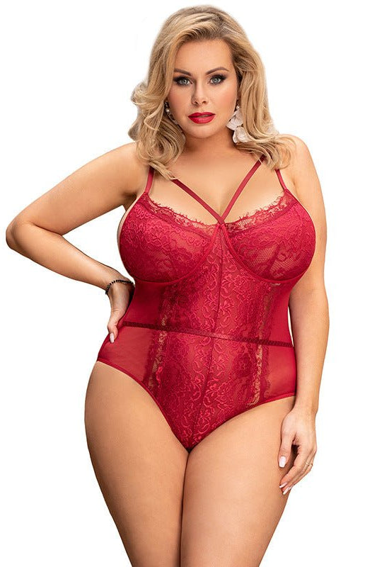 Voluptuous Lace Plus Size Sexy Bodysuit - gosundaymarket