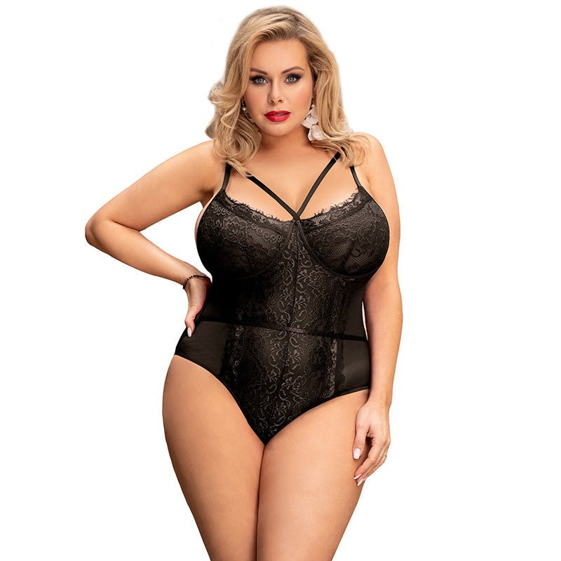 Voluptuous Lace Plus Size Sexy Bodysuit - gosundaymarket