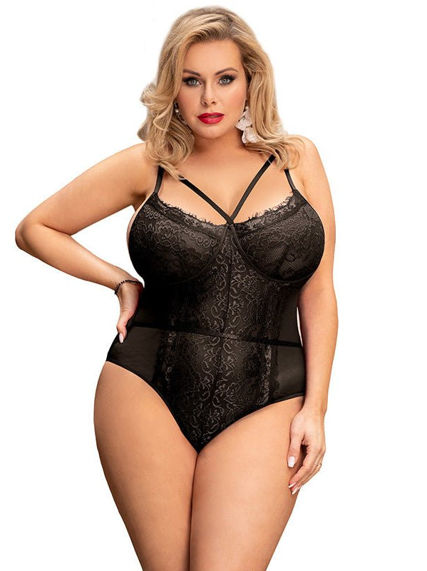 Voluptuous Lace Plus Size Sexy Bodysuit - gosundaymarket
