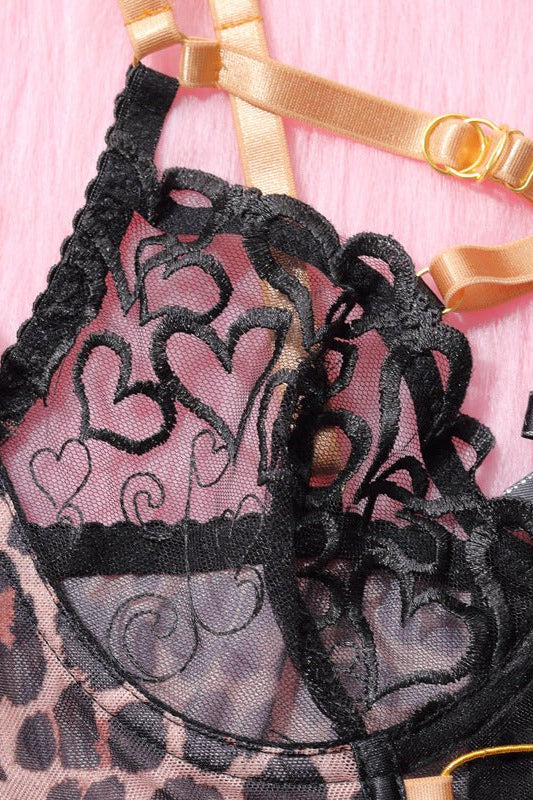 Wildheart Leopard Sexy & Bold Lingerie Set - gosundaymarket