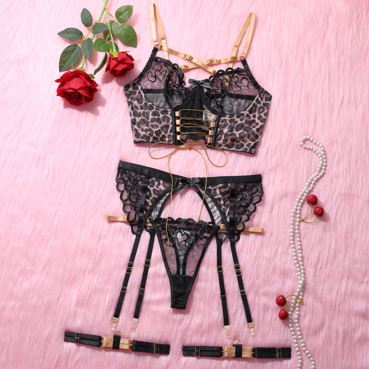 Wildheart Leopard Sexy & Bold Lingerie Set - gosundaymarket
