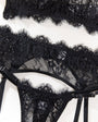 Black Lace Embroidered Supportive Lingerie Set - gosundaymarket