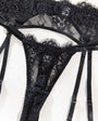 Black Lace Embroidered Supportive Lingerie Set - gosundaymarket