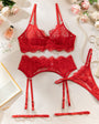 Black Lace Embroidered Supportive Lingerie Set - gosundaymarket