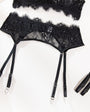 Black Lace Embroidered Supportive Lingerie Set - gosundaymarket