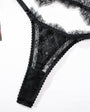 Black & Red Lace Adjustable Embroidered Corset & Panty Lingerie Set - gosundaymarket