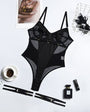 Black Sexy Mesh Backless Bodysuit - gosundaymarket