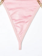 Comfort-focused pink PU thong with gentle lining and flattering fit from the Blush Bond Obsession lingerie collection.
