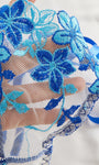 Cherry Blossom Bow Embroidered Sheer Lace Lingerie Set - gosundaymarket