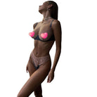 Color Block Lace Mesh Sheer & Sexy Lingerie 2 - Piece Set - gosundaymarket