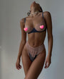 Color Block Lace Mesh Sheer & Sexy Lingerie 2 - Piece Set - gosundaymarket