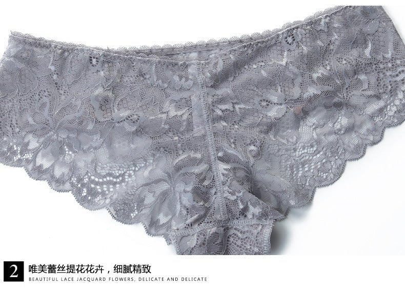 Cotton Gusset Sheer Sexy Lace Panties - gosundaymarket