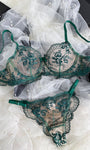 Elegant Floral Embroidered Sheer Mesh Lingerie Set - gosundaymarket