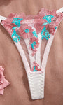 First Love Floral Embroidered Sheer Bra & Panty Set - gosundaymarket