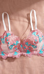 First Love Floral Embroidered Sheer Bra & Panty Set - gosundaymarket