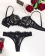 Fish Bone Ultra - Thin Hollow Lace Corset Set - gosundaymarket
