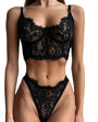 Fish Bone Ultra - Thin Hollow Lace Corset Set - gosundaymarket