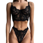 Fish Bone Ultra - Thin Hollow Lace Corset Set - gosundaymarket