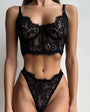 Fish Bone Ultra - Thin Hollow Lace Corset Set - gosundaymarket