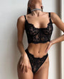Fish Bone Ultra - Thin Hollow Lace Corset Set - gosundaymarket