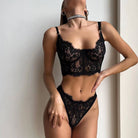 Fish Bone Ultra - Thin Hollow Lace Corset Set - gosundaymarket