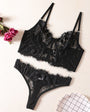 Fish Bone Ultra - Thin Hollow Lace Corset Set - gosundaymarket