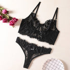 Fish Bone Ultra - Thin Hollow Lace Corset Set - gosundaymarket