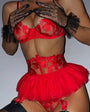 Floral Embroidered Sheer Lingerie Set - gosundaymarket