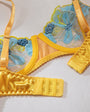 Floral Embroidered Sheer Satin Mesh Lingerie Set - gosundaymarket