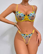 Floral Embroidered Sheer Satin Mesh Lingerie Set - gosundaymarket