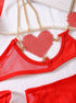 Heart Chain Sheer Soft Mesh Lingerie - gosundaymarket