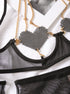 Heart Chain Sheer Soft Mesh Lingerie - gosundaymarket
