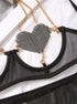 Heart Chain Sheer Soft Mesh Lingerie - gosundaymarket