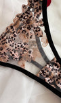 Leopard Print Sheer Embroidered Push - Up Lingerie Set - gosundaymarket