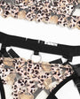 Leopard Print Sheer Embroidered Push - Up Lingerie Set - gosundaymarket