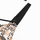 Leopard Print Sheer Embroidered Push - Up Lingerie Set - gosundaymarket