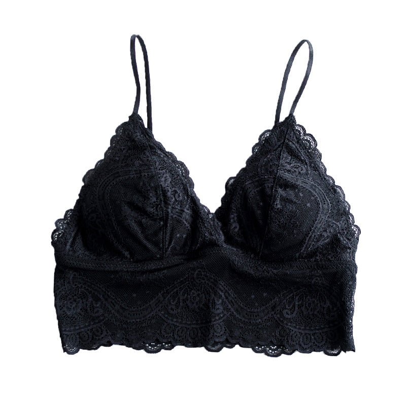 Lightweight Lace Bralette Triangle Cup Lingerie - gosundaymarket