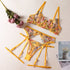 Multi - Color Floral Embroidered Lingerie Set - gosundaymarket