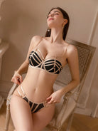 Noir Dusk Strappy Lingerie Set black silhouette showing soft feminine outline