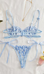 Petal Embroidered Floral Adjustable Bra Lingerie Set - gosundaymarket