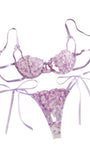 Petal Embroidered Floral Adjustable Bra Lingerie Set - gosundaymarket