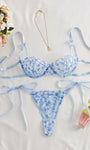 Petal Embroidered Floral Adjustable Bra Lingerie Set - gosundaymarket