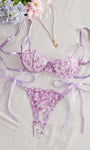 Petal Embroidered Floral Adjustable Bra Lingerie Set - gosundaymarket